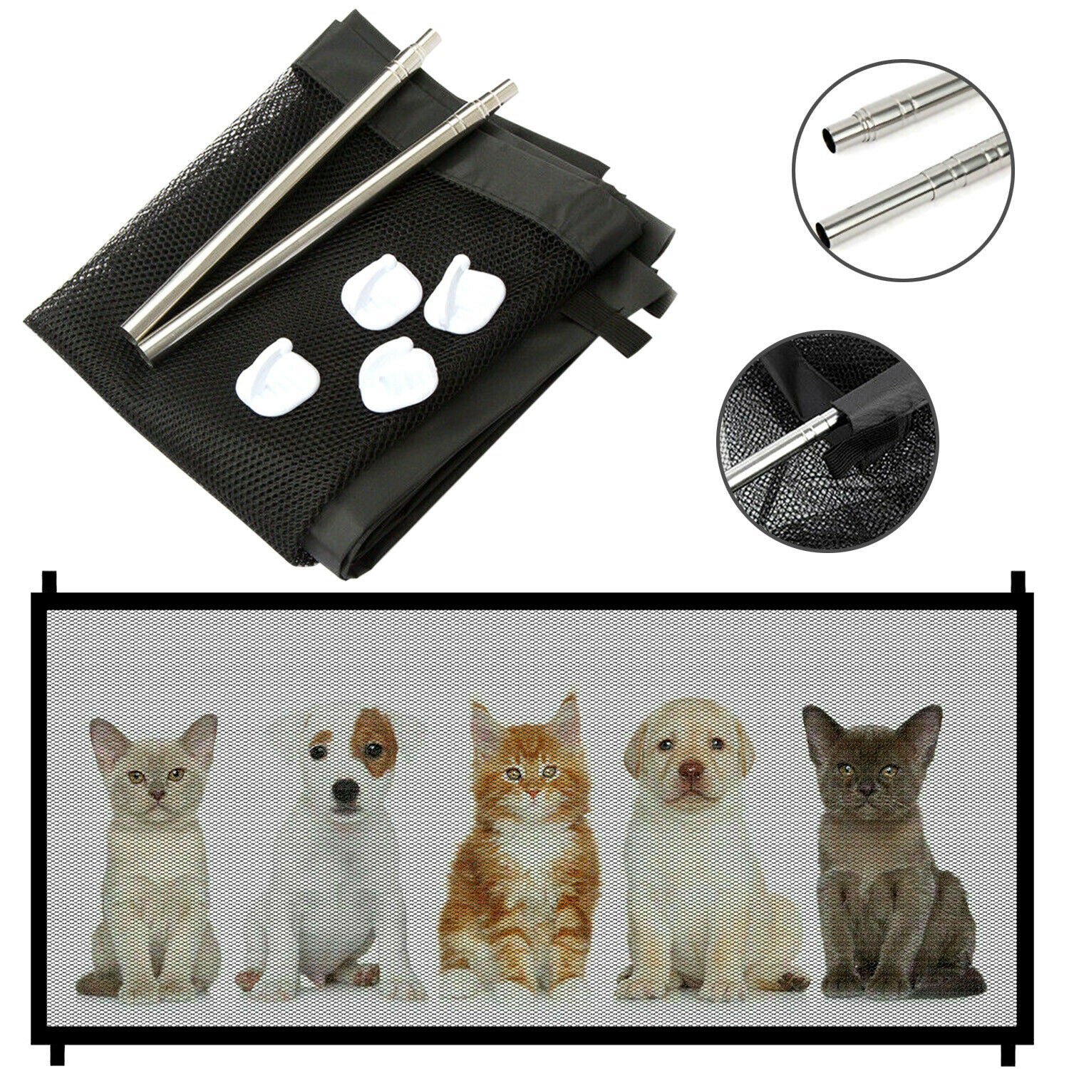Adjustable Pet Safety Gate - Indoor Barrier