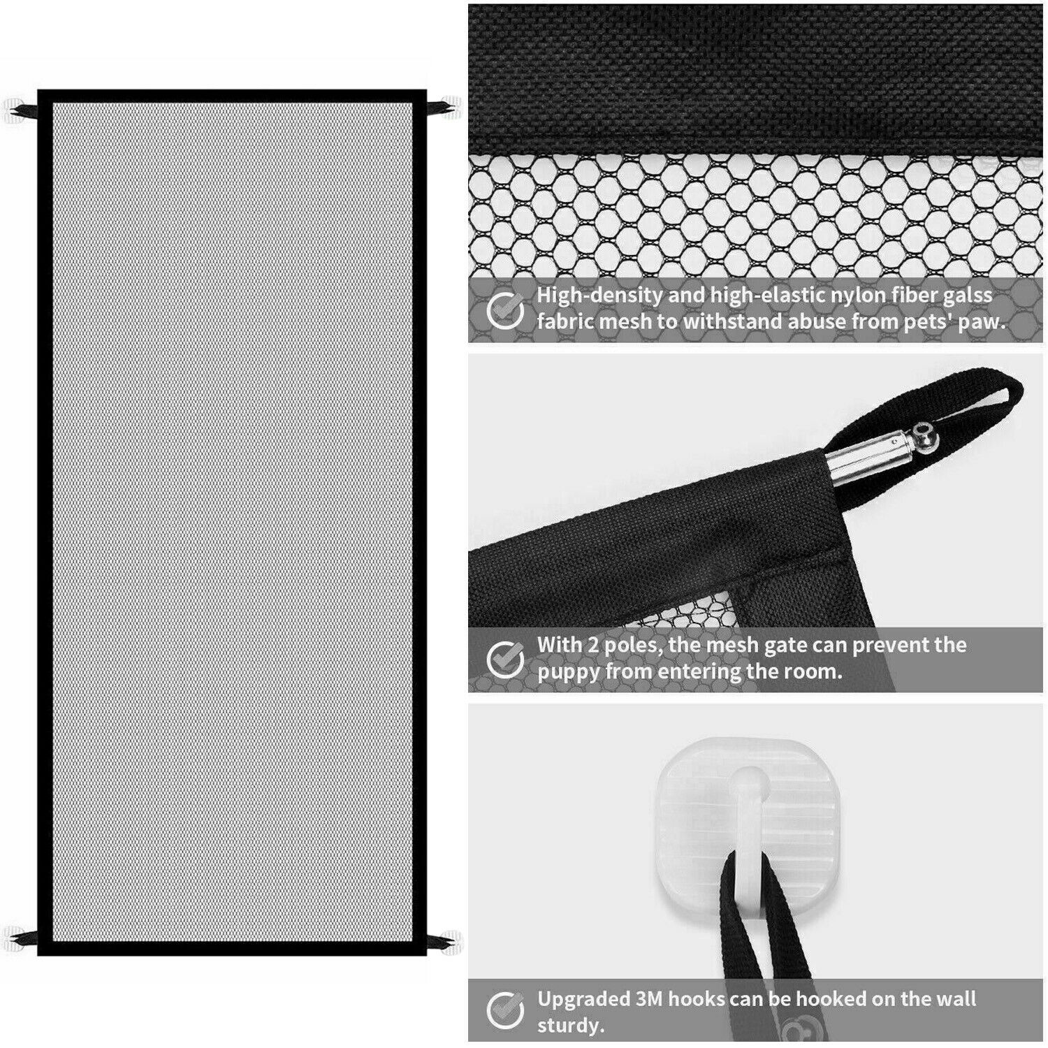 Adjustable Pet Safety Gate - Indoor Barrier