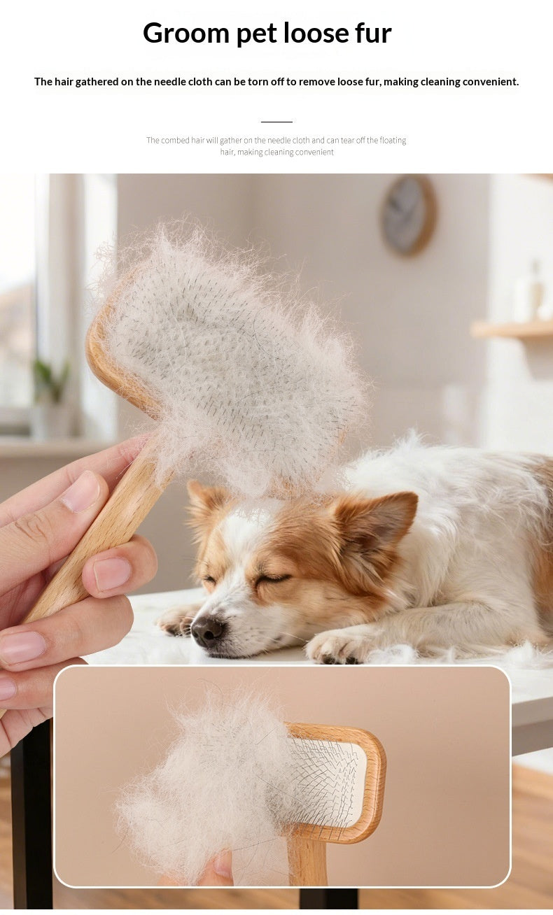 Natural Wooden Pin Brush