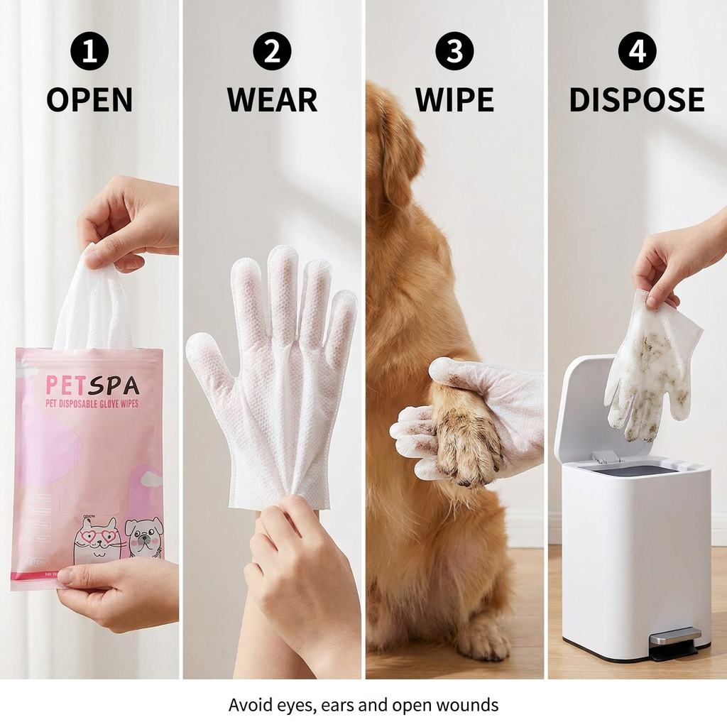 Dog Wipes Gloves