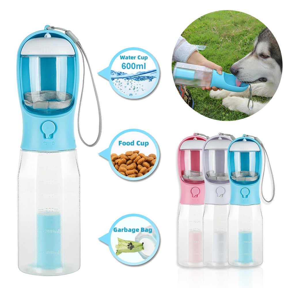 Portable Dog Water Bottle Food Feeder