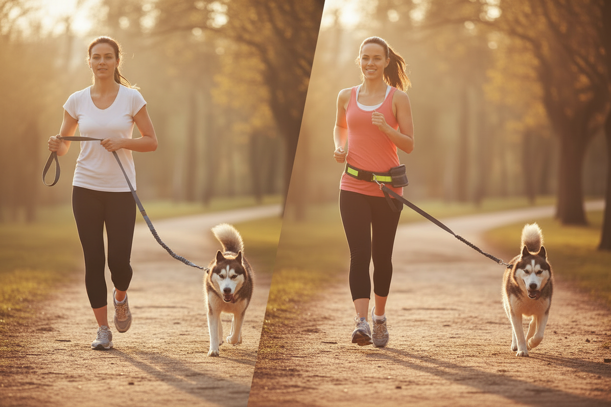 Before vs After – Hands-Free Dog Leash