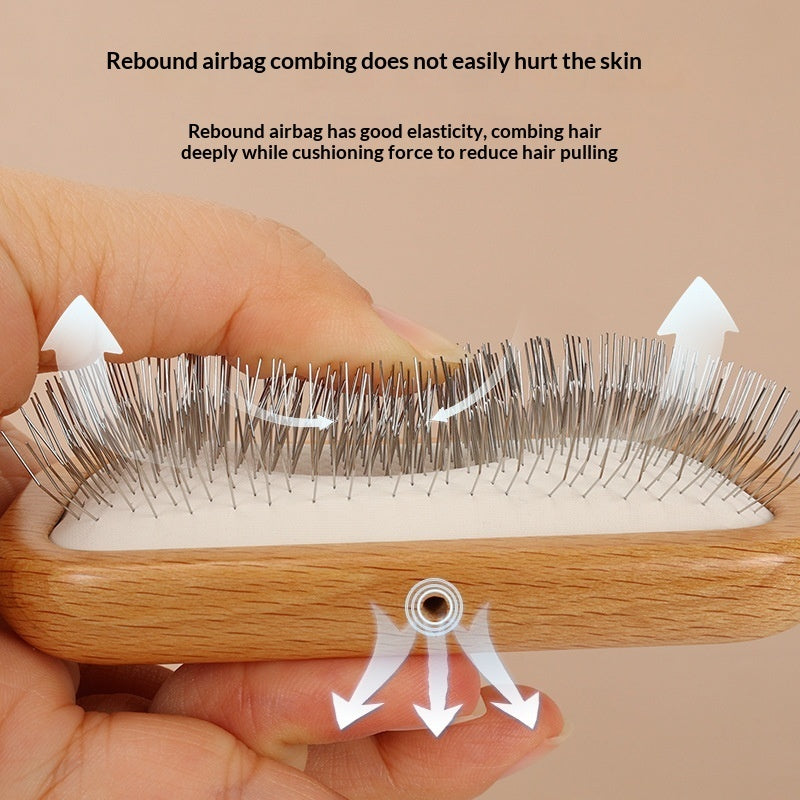 Natural Wooden Pin Brush
