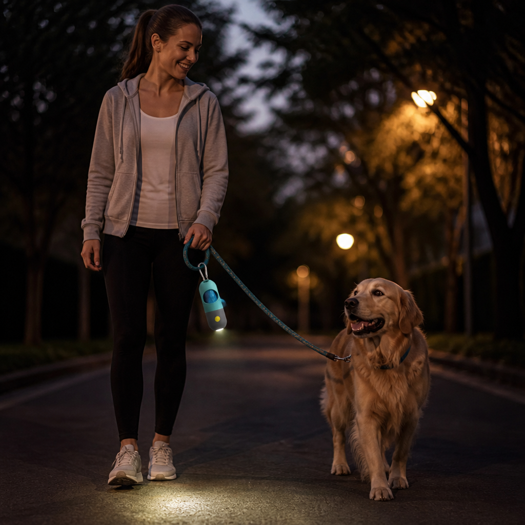 Led Light Pet Waste Bag Dispenser
