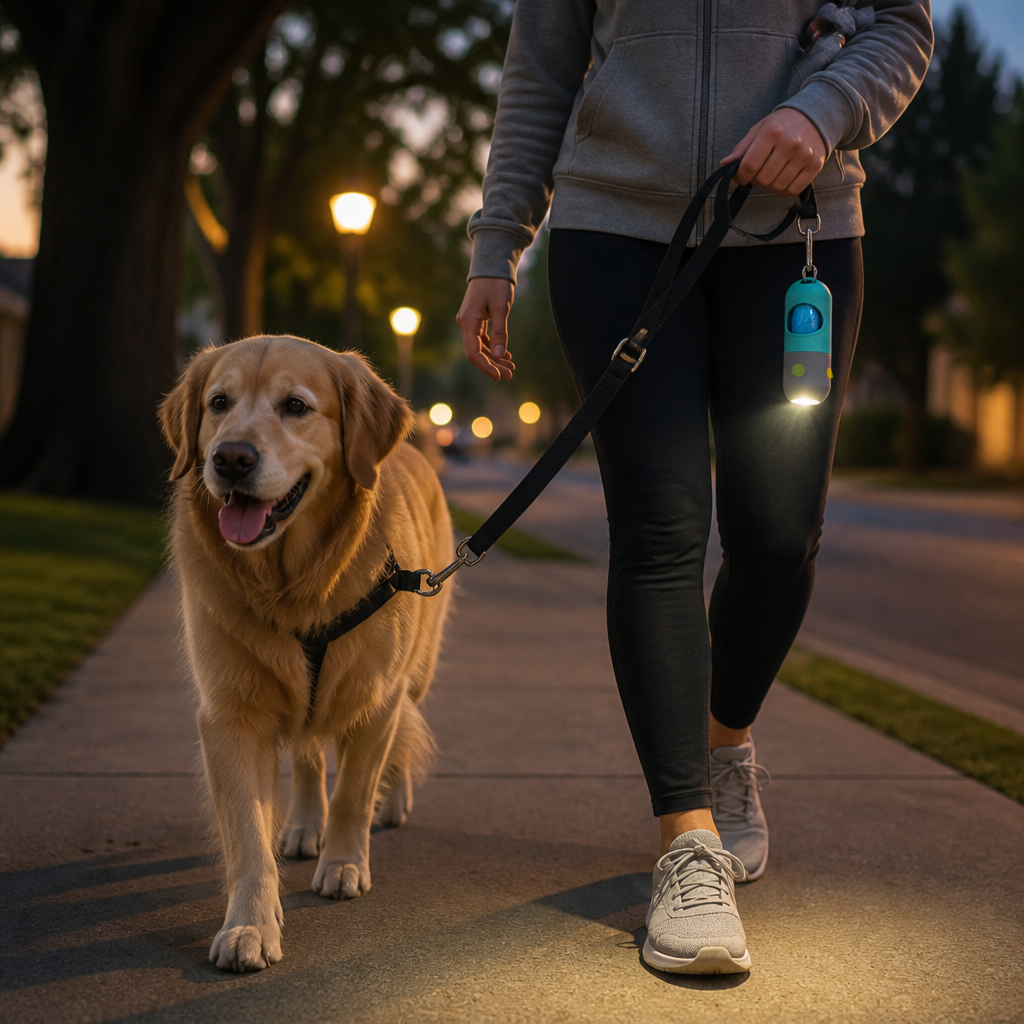 Led Light Pet Waste Bag Dispenser
