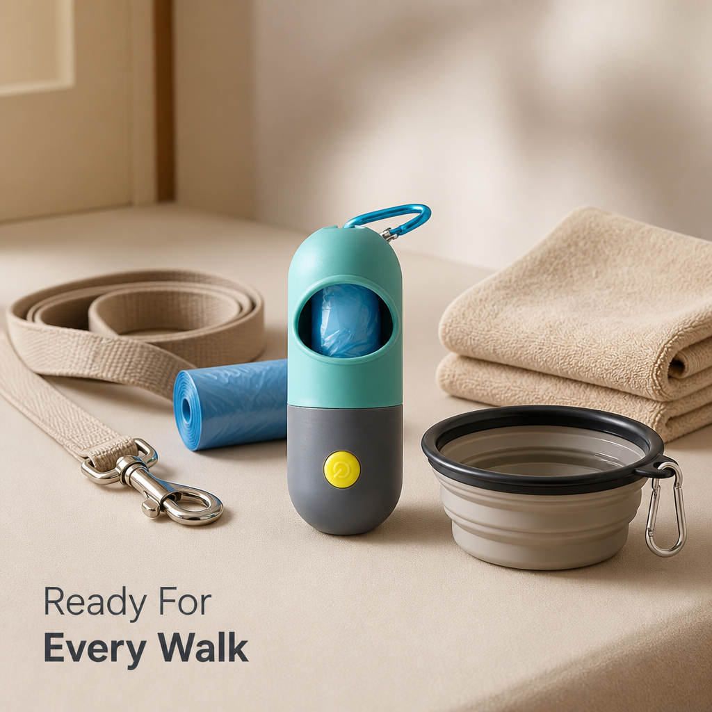 Led Light Pet Waste Bag Dispenser